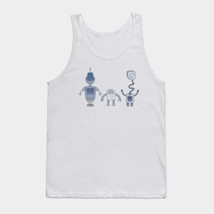 Three Adorable Robots Tank Top